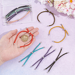 10Pcs 10 Colors Adjustable Nylon Cord Slider Bracelet Making&nbsp;MAK-UN0001-56