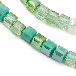 Gradient Color Electroplate Glass Bead Strands&nbsp;GLAA-E042-05B