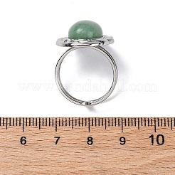 Oval Natural & Synthetic Gemstone Finger Rings&nbsp;RJEW-M063-01P
