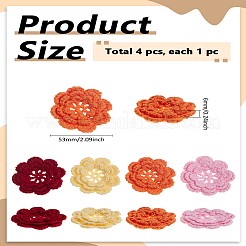 4Pcs 4 Colors Hand-woven Cotton Ornament Accessories&nbsp;PATC-LP0001-48B