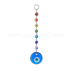 Handmade Evil Eye Lampwork Pendants Decorations&nbsp;HJEW-JM00897