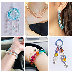 2 Strands Baking Paint Transparent Glass Beads&nbsp;DGLA-TA0001-20F