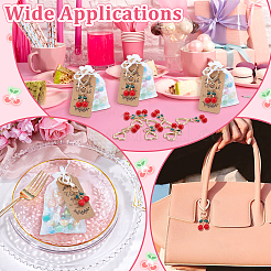 30Pcs Cherry Resin Pendant Decorations&nbsp;HJEW-DR00252