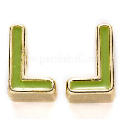 Rack Plating Alloy Enamel Beads&nbsp;X-ENAM-S122-033L-NR