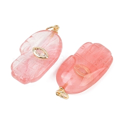 Cherry Quartz Glass Pendants&nbsp;G-Z134-05C