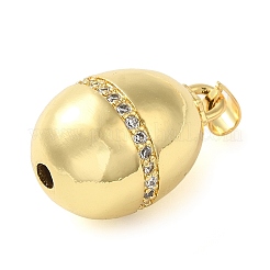 Rack Plating Brass Micro Pave Clear Cubic Zirconia Pendants&nbsp;KK-C047-09G