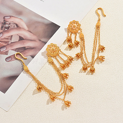 Vintage Flower with Bell Alloy Dangle Stud Earrings&nbsp;IQ1825