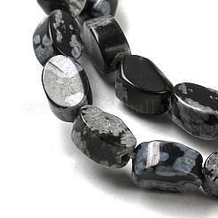 Natural Snowflake Obsidian Beads Strands&nbsp;G-M420-H11-03