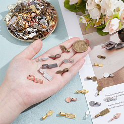 120Pcs Alloy Glue-on Flat Pad Bails&nbsp;FIND-WH0148-901