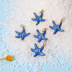 5Pcs Brass Enamel Pendants&nbsp;KK-SZ0004-30