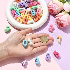 50Pcs 10 Styles Opaque UV Plating Acrylic Beads&nbsp;PACR-CJ0001-49