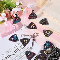 20Pcs 5 Styles Opaque Printed Acrylic Pendants&nbsp;OACR-SC0002-27