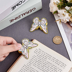 2Pcs Butterfly Brass Enamel Clips&nbsp;AJEW-CP0010-33A