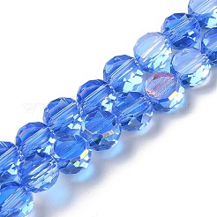 Transparent Electroplate Glass Beads Strands&nbsp;GLAA-Q099-D01-M01