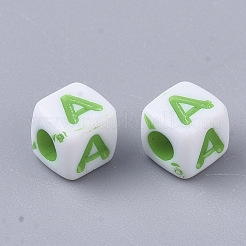 White Opaque Acrylic Beads&nbsp;MACR-R869-01A