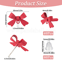 40Pcs Alloy Stud Earring Findings&nbsp;EJEW-SP0001-07D