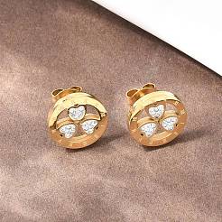 Flower 304 Stainless Steel Stud Earrings&nbsp;EJEW-H175-01G