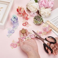 4 Yards 4 Colors Polyester Flower Lace Ribbon&nbsp;OCOR-PH0004-47