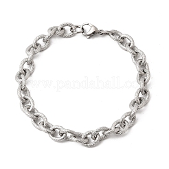201 Stainless Steel Cable Chain Bracelets&nbsp;STAS-T077-14P