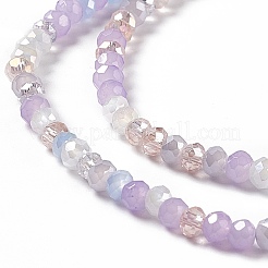 Electroplate Glass Beads Strands&nbsp;X-EGLA-S192-001A-B11