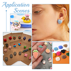 6 Pairs 3 Styles 925 Sterling Silver Flat Pad Stud Earring Findings&nbsp;STER-PH0004-72