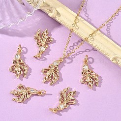SHEGRACE Brass Pave Clear Cubic Zirconia Pendants&nbsp;XGRQ4D361-660G