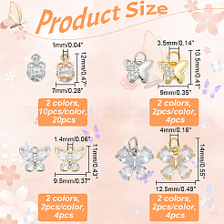 Alloy & Brass Cubic Zirconia Charms&nbsp;ZIRC-AR0001-26