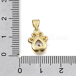 Brass Clear Cubic Zirconia Charms&nbsp;KK-A303-48G
