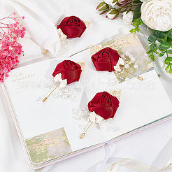 Rose Ribbon Brooch&nbsp;JEWB-WH0010-12B
