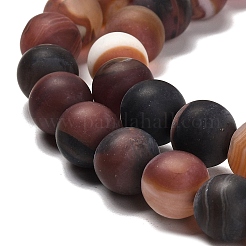 Natural Striped Agate/Banded Agate Beads Strands&nbsp;G-B079-C02-03