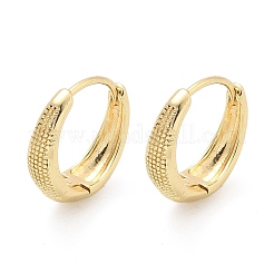 Textured Brass Hoop Earrings&nbsp;EJEW-Z102-20G
