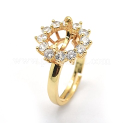 Brass Finger Ring Components&nbsp;KK-L184-51G