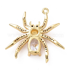Eco-friendly Brass Micro Pave Cubic Zirconia Pendants&nbsp;KK-D079-19G