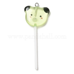 Luminous Transparent Resin Cartoon Big Pendants&nbsp;CRES-F024-02E