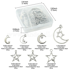35Pcs 7 Styles Tibetan Style Alloy Pendants&nbsp;FIND-FS0002-88