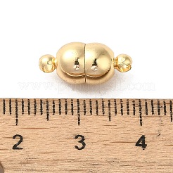 Rack Plating Brass Magnetic Clasps&nbsp;KK-D100-14KCG