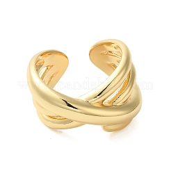 Brass Open Cuff Rings&nbsp;RJEW-A046-03G