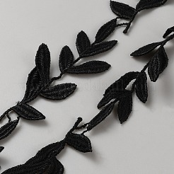 Polyester Leaf Lace Trim&nbsp;DIY-WH0170-55