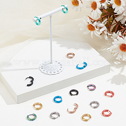 16Pcs 8 Colors 304 Stainless Steel Huggie Hoop Earrings for Women Men&nbsp;EJEW-SC0010-94
