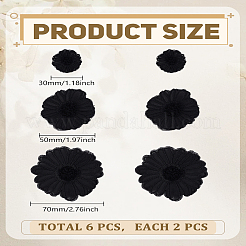 6Pcs 3 Styles Computerized Embroidery Cloth Iron on/Sew on Patches&nbsp;PATC-LP0001-47C