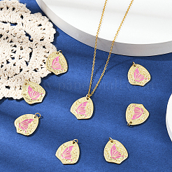 8Pcs Rack Plating Brass Enamel Pendants&nbsp;KK-BBC0020-68