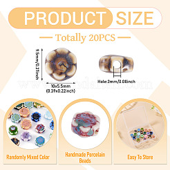 20Pcs Handmade Porcelain Beads&nbsp;PORC-TA0001-26
