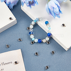 Trendy Original Color 304 Stainless Steel Grade A Rhinestone Flat Round Charm Pendants&nbsp;RB-UN0001-02P