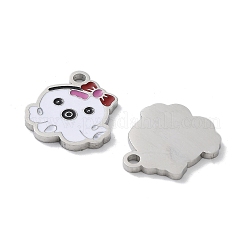 304 Stainless Steel Enamel Pendants&nbsp;STAS-P339-19P-02