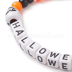 Halloween Theme Acrylic Beaded Stretch Bracelets&nbsp;BJEW-JB09193-02