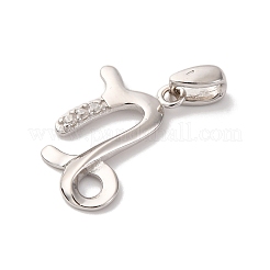925 Sterling Silver Micro Pave Clear Cubic Zirconia Pendants&nbsp;STER-H117-01P-10