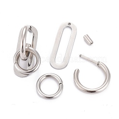 Tarnish Resistant 304 Stainless Steel Half Hoop Earrings&nbsp;EJEW-F257-04P