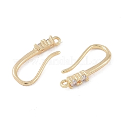 Brass Micro Pave Cubic Zirconia Earring Hooks&nbsp;KK-U008-12G