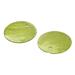 Spray Painted Natural Capiz Shell Pendants&nbsp;SHEL-C010-12