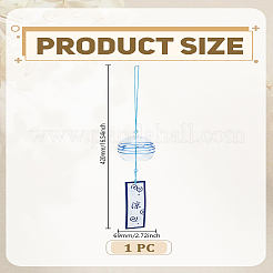 Glass Round Wind Chimes&nbsp;AJEW-WH0270-709C